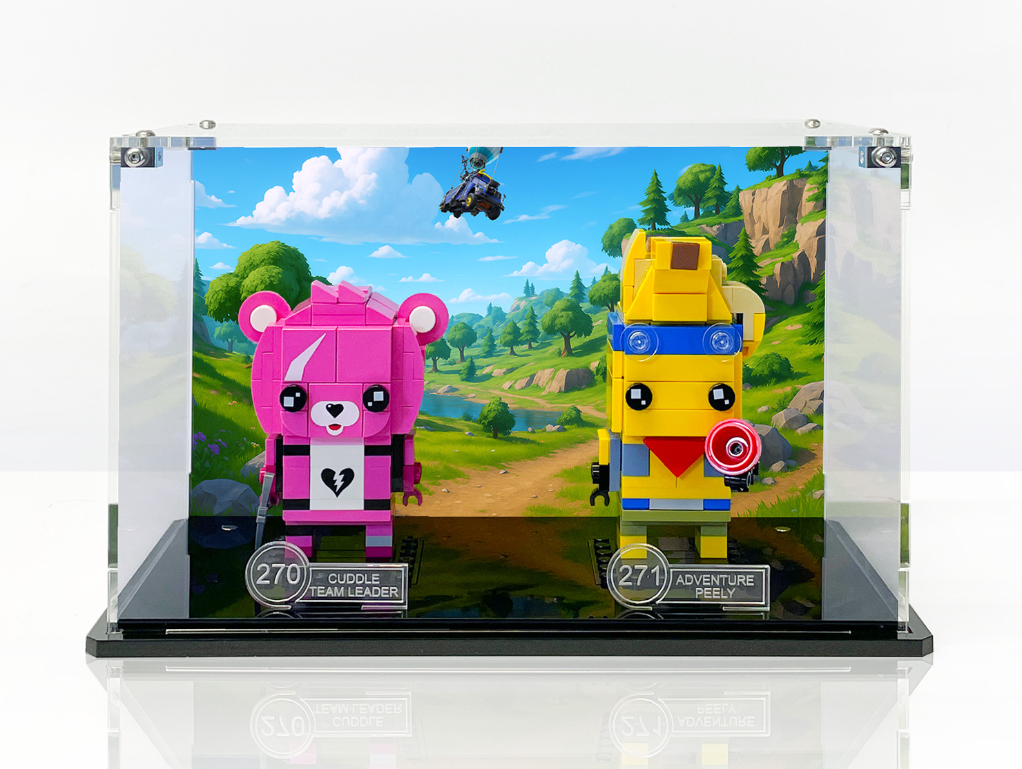 Display case for LEGO® Brickheadz: Fortnite Adventure Peely & Cuddle Team Leader - 40760