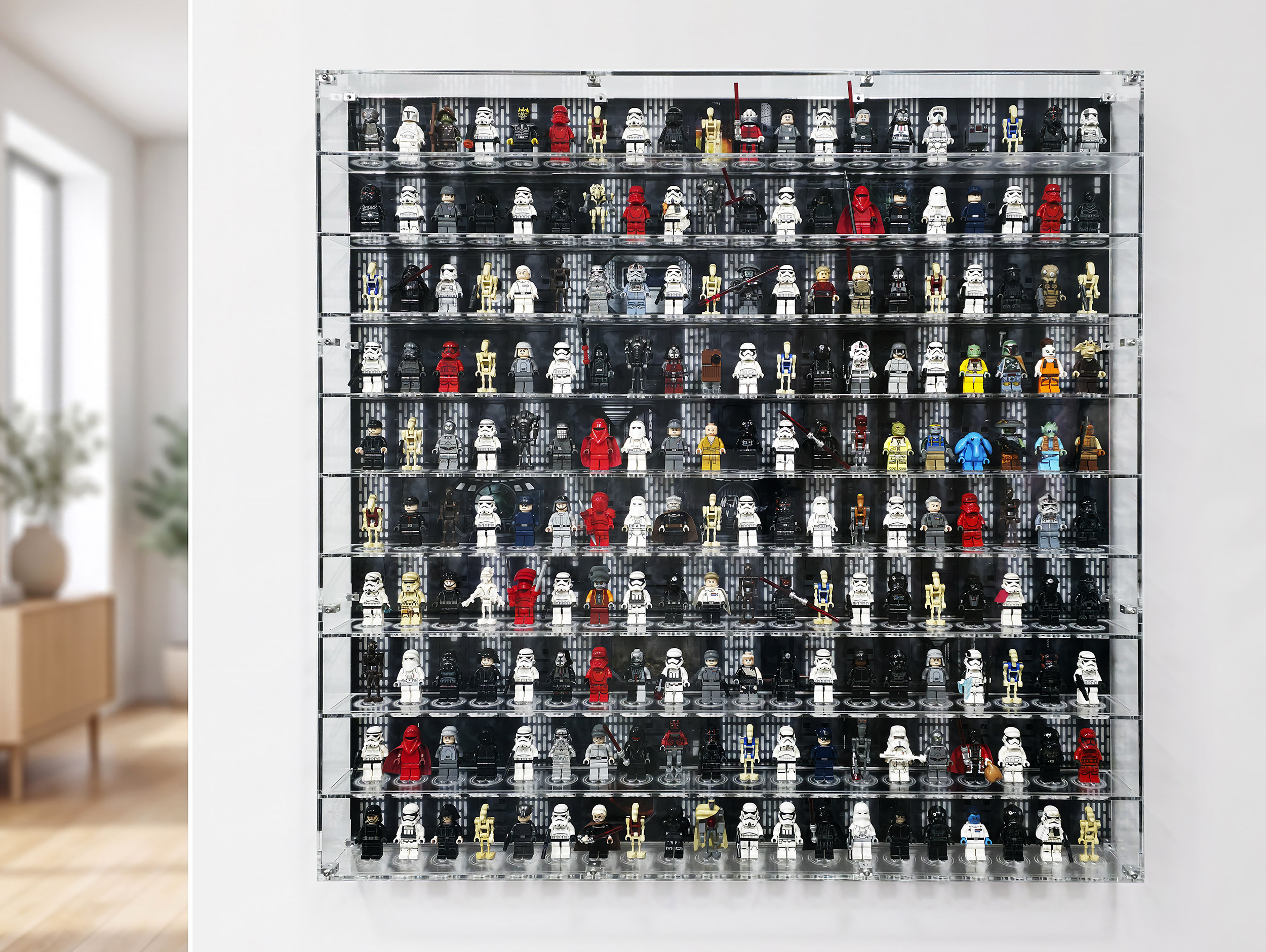 Star Wars Themed Wall Mounted Tiered Display Cases for LEGO® Minifigures