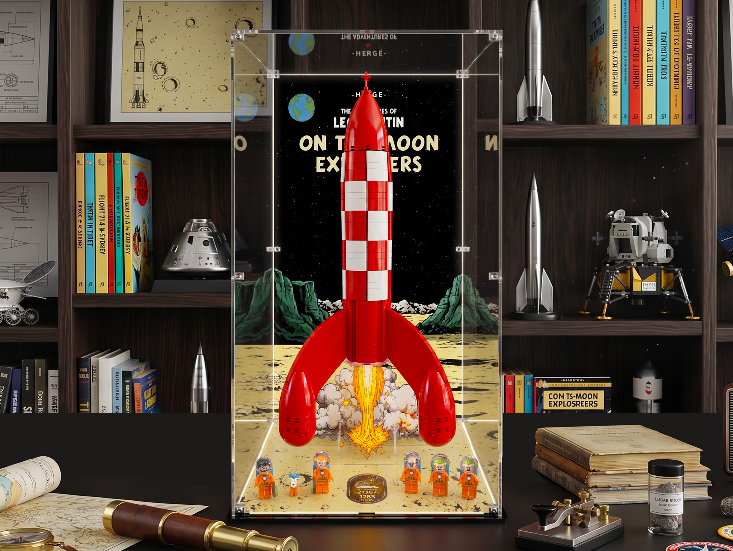 LEGO® Tintin® Moon Rocket (21367) Display Case