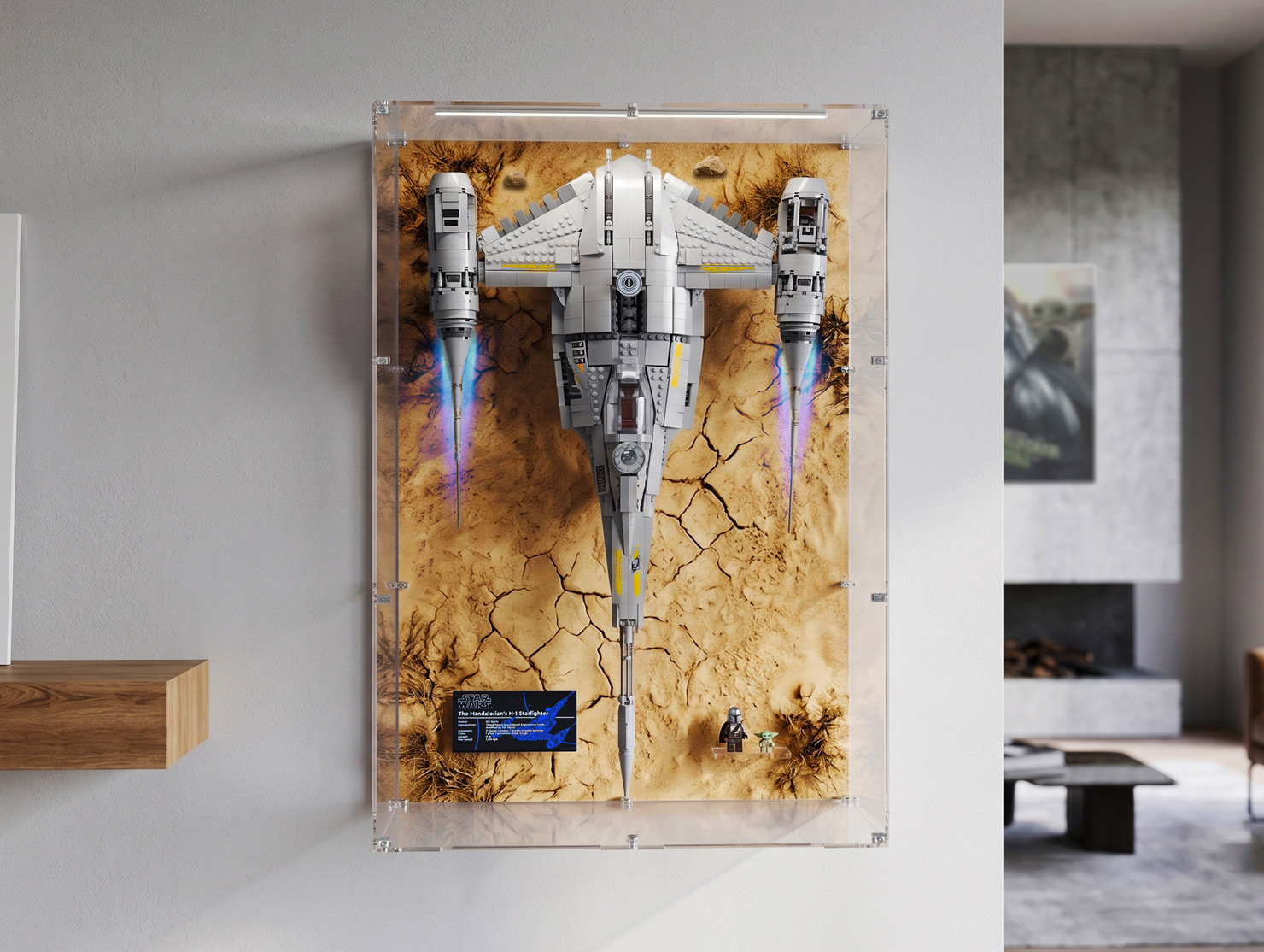 LEGO® Star Wars™ The Mandalorian's N-1 Starfighter™ (75442) Display Case