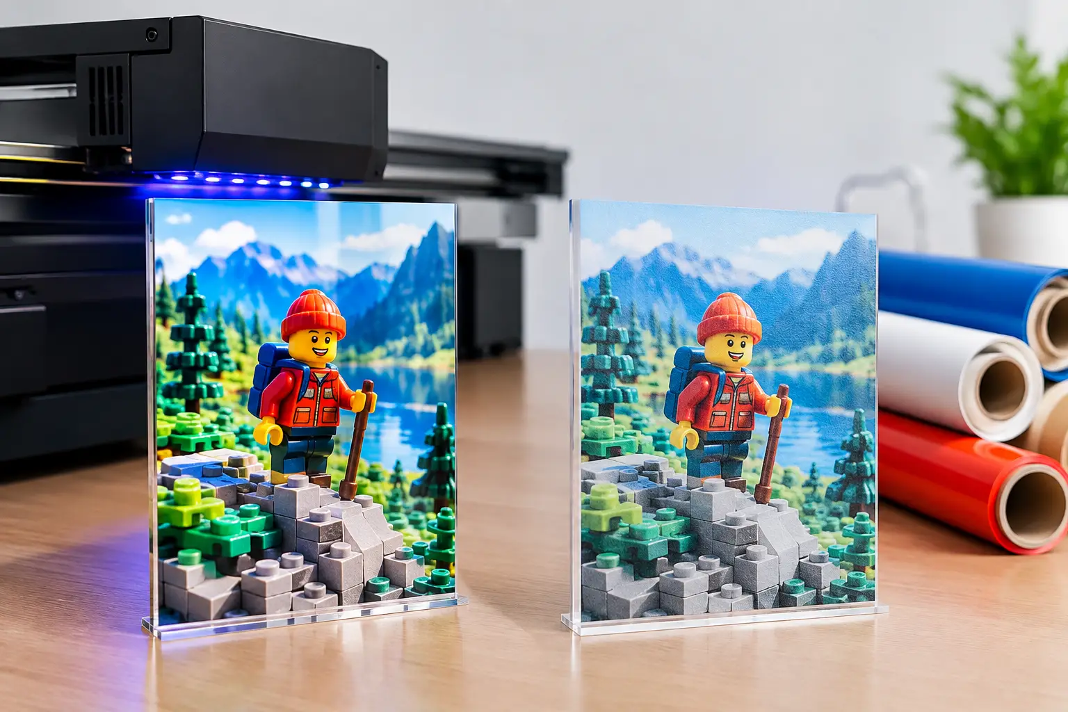 UV Printing Versus Vinyl for LEGO Displays