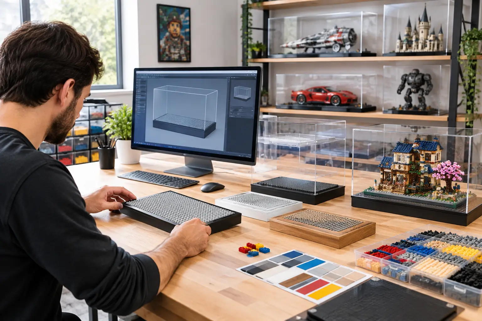 Printed Base for LEGO Case Displays That Pop